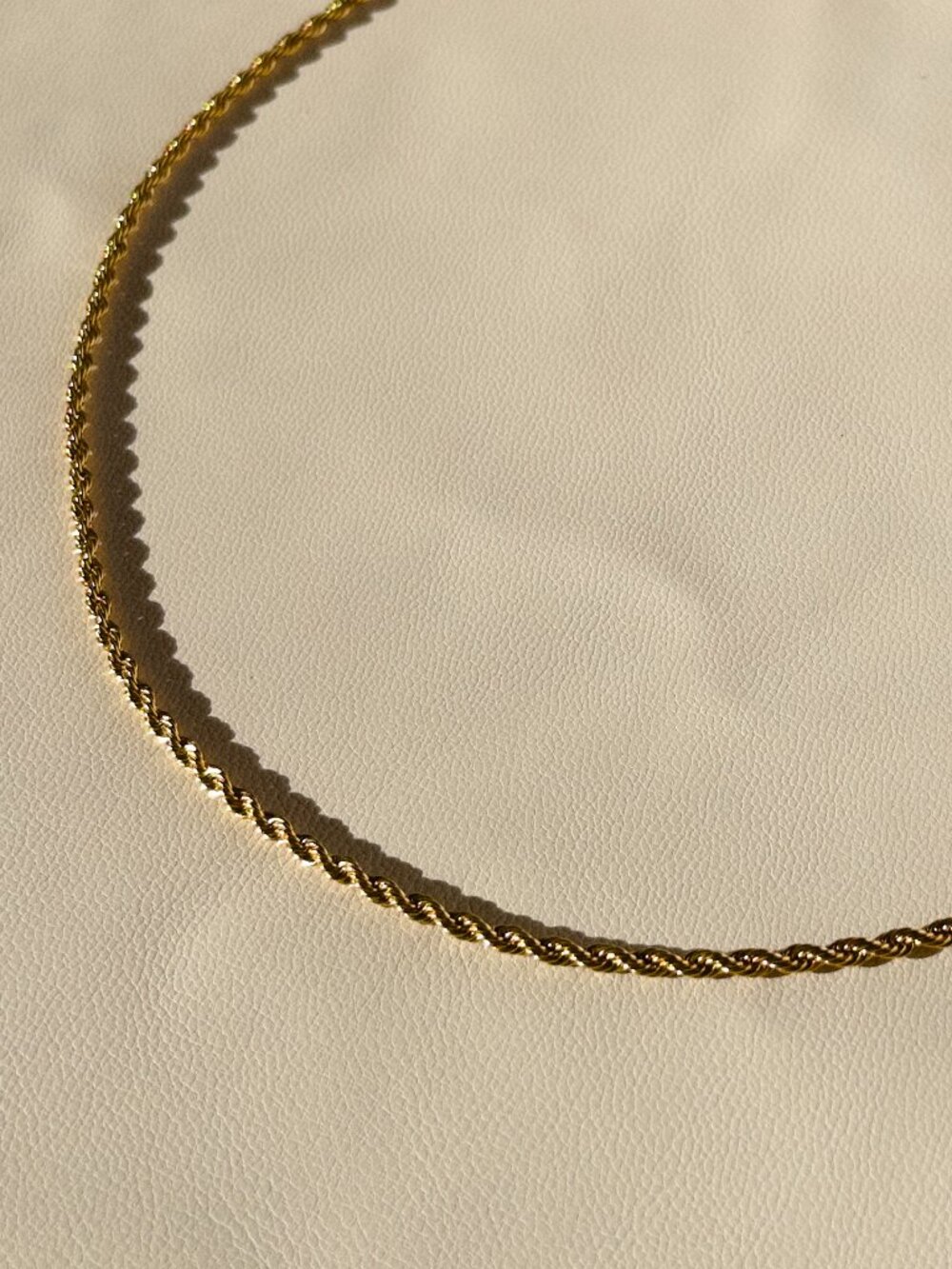 Aouri Rope Necklace 2mm | 18K Gold Plated | New